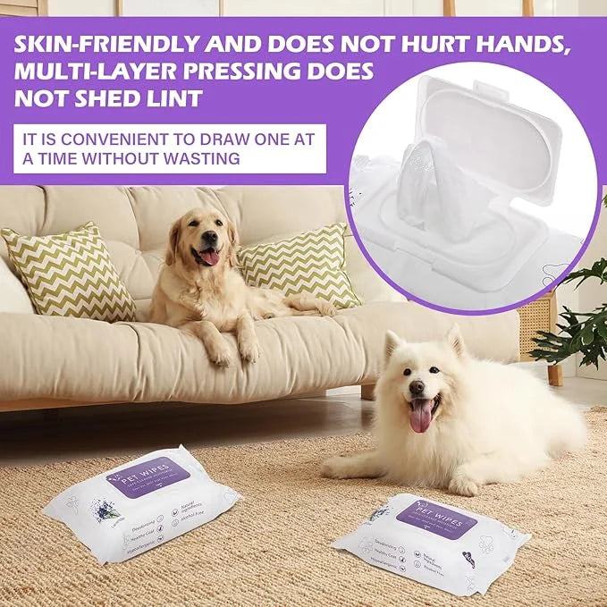 Treela 10 Packs of 800 Dog Wipes Pet Wipes Cat Grooming Supplies for Paws, Butt, Ear, Skin, Eye, Body Cleaning Bath Stain ...