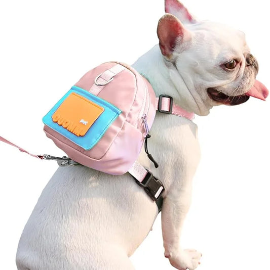 Dog Backpack for Small Dogs to Wear,Cute Pet Puppy Harness Backpacks with Leash Adjustable Dog Self Carrier Bag for Travel...