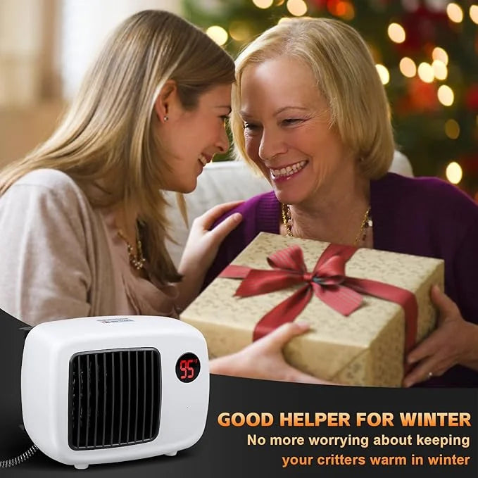 Dog House Heater, Pet House Heater with Thermostat Anti Chew Cord Overheat Protection Wall-Mounted 2 Heating Mode (300/600...