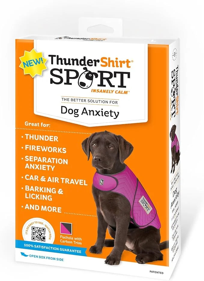 ThunderShirt for Dogs, X Large, Fuchsia Sport - Dog Anxiety Relief Calming Vest - Product Image