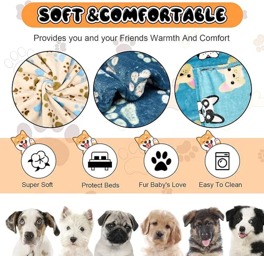 1 Pack 3 Blankets for Dogs Blankets for Medium Dogs Medium Dog Blanket Super Soft Fluffy Premium Fleece Pet Blanket Flanne...