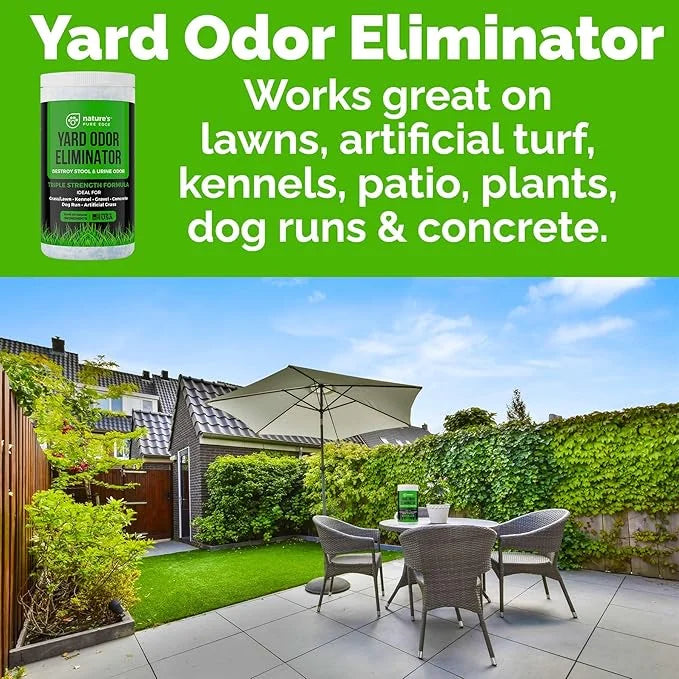 "Nature's Pure Edge,Yard Odor Eliminator. Perfect For Artificial Grass, Patio, Kennel, and Lawn. Instantly Removes Stool a...