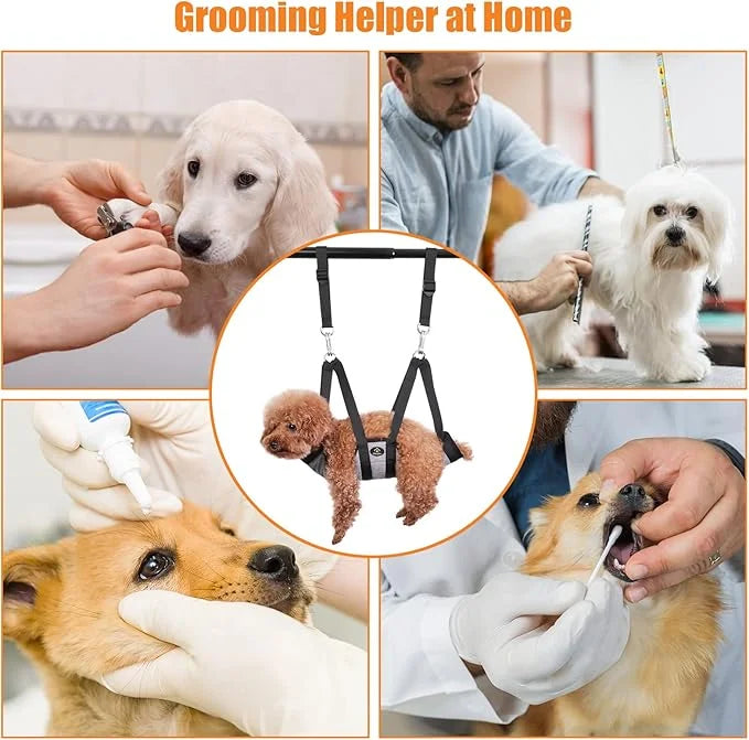 Ownpets Pet Grooming Hammock, Dog Grooming Hammock with Carabiners, Breathable Pet Grooming Harness Sling for Grooming, Ha...