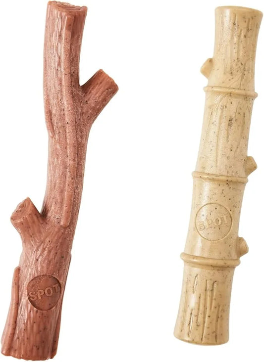 SPOT Bambones Bamboo Plus Bamboo Stick 2 Pack Bundle – Easy Grip Durable Dog Chew Toy for Aggressive Chewers & Puppies –A ...