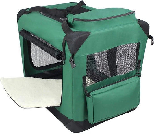 EliteField 3-Door Folding Soft Dog Crate with Carrying Bag and Fleece Bed (2 Year Warranty), Indoor & Outdoor Pet Home (42...
