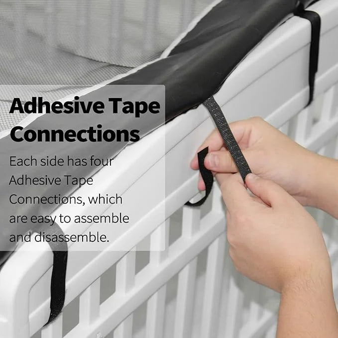 PJYuCien Dog Playpen Mesh Top Cover, Fits 36 Inch 4 Panels Regular Square Plastic Exercise Pet Pen, Adhesive Tape Connecti...