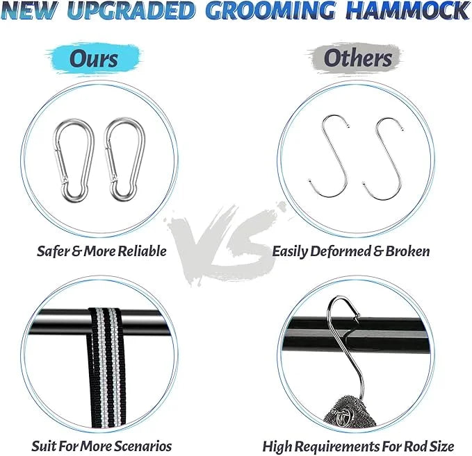 Pet Dog Grooming Hammock Harness for Grooming (XL 80lb), Dog Sling Holder for Clipping Nails with Clippers, Pet Comb - Pro...
