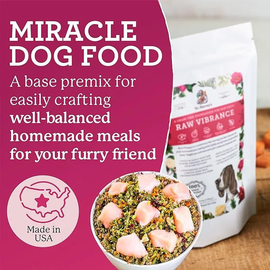 Dr. Harvey's Raw Vibrance Dog Food, Human Grade Dehydrated Base Mix for Dogs, Grain Free Raw Diet (3 Pounds) - Product Image