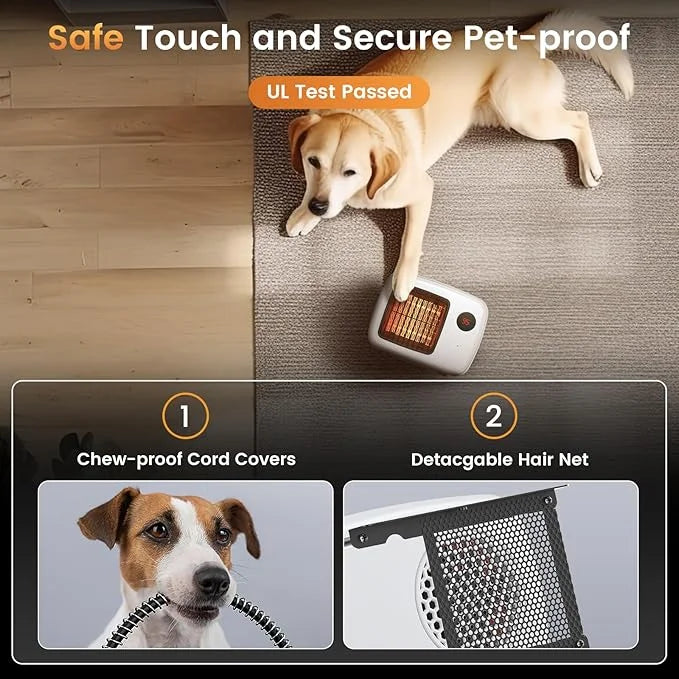 Unique Design 600W/300W Dog House Heater with Thermostat for Outside Winter Insulated House 6 Ft Anti Chew Cord, Safe Heat...