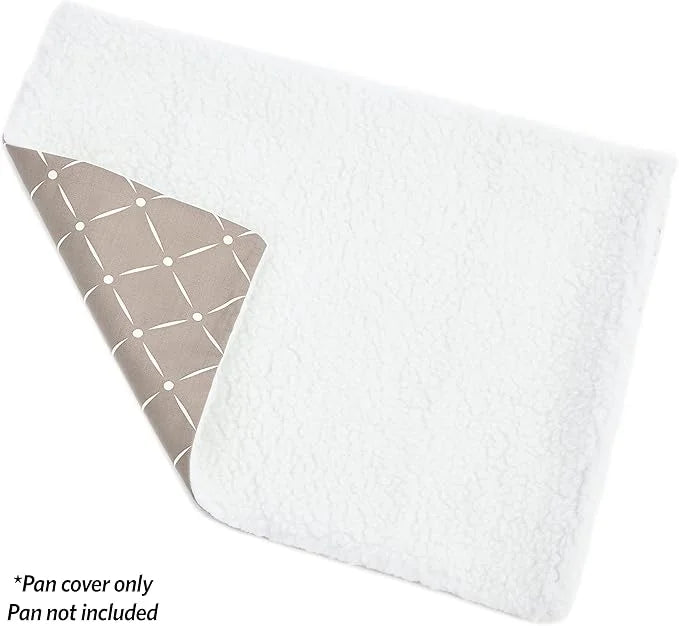 MidWest Homes for Pets Quiet Time Reversible Crate Pan Cover 24' Mushroom Diamond/Fleece, Small - Product Image