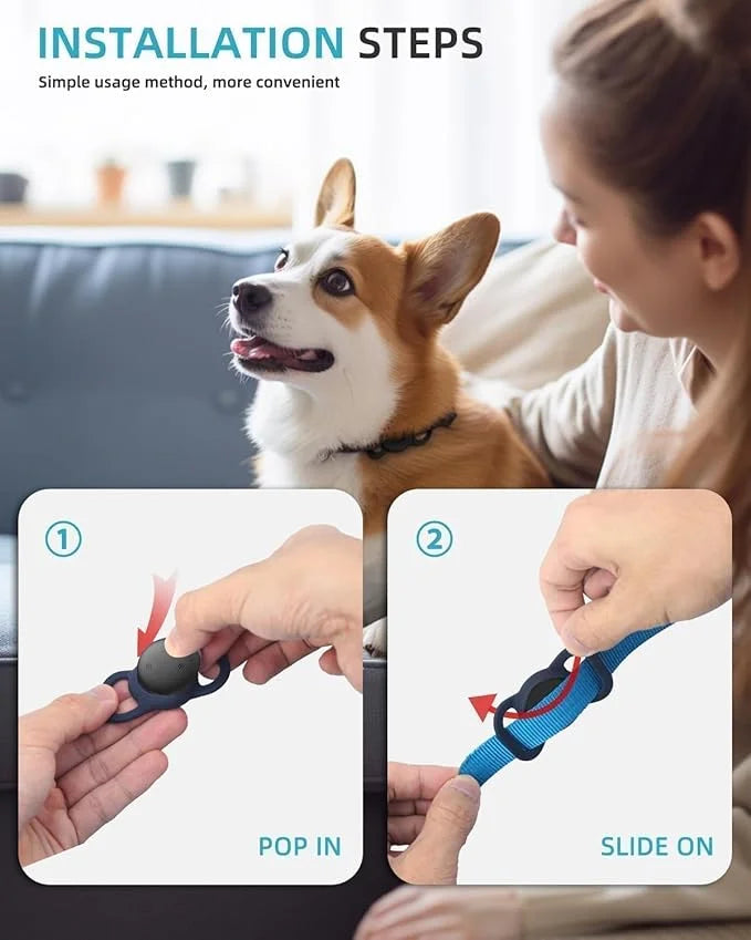 VB GPS Tracker for Dogs (2 Pack), Mini GPS Cat Tracker, Smart Pet Activity Tracker (iOS Only), No Monthly Fee, Compatible ...
