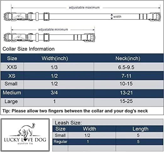 Lucky Love Dog Collar, Big Dog Collar for X-Large Dogs, Comfort Dog Collar for Boy Dogs, Beautiful & Vivid Patterns, Easy ...