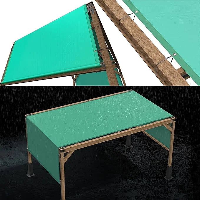 ColourTree 5' x 30' Turquoise Custom Size Waterproof Shade Cloth with Grommets - 90% Sunblock, Durable Mesh Fabric Tarp fo...