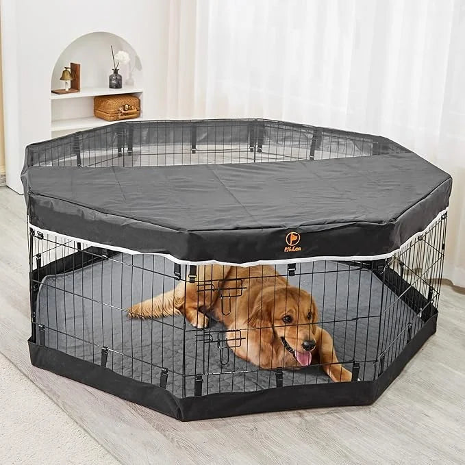 PJYuCien Dog Playpen Bottom Pad,Fits 24 Inch 8 Panels Regular Octagon Metal Exercise Pet Pen,Elastic Buckles Connections,B...