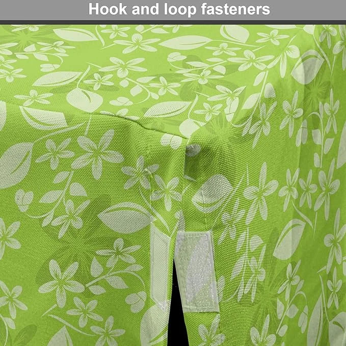 Lunarable Green Dog Crate Cover, Flourishing Spring Flowers Fresh Summer Meadow Themed Graphic Flora Print, Easy to Use Pe...
