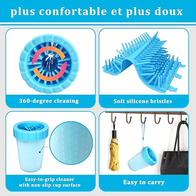 Qianruida Dog Paw Cleaner Cup, Soft Silicone, Portable, Easy to Clean, Removes Mud and Dirt, Grooming Accessory for Home, ...