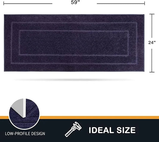PURRUGS Dirt Trapper Door Mat 24" x 59.5", Non-Slip/Skid Machine Washable Entryway Rug, Dog Door Mat, Super Absorbent Welc...