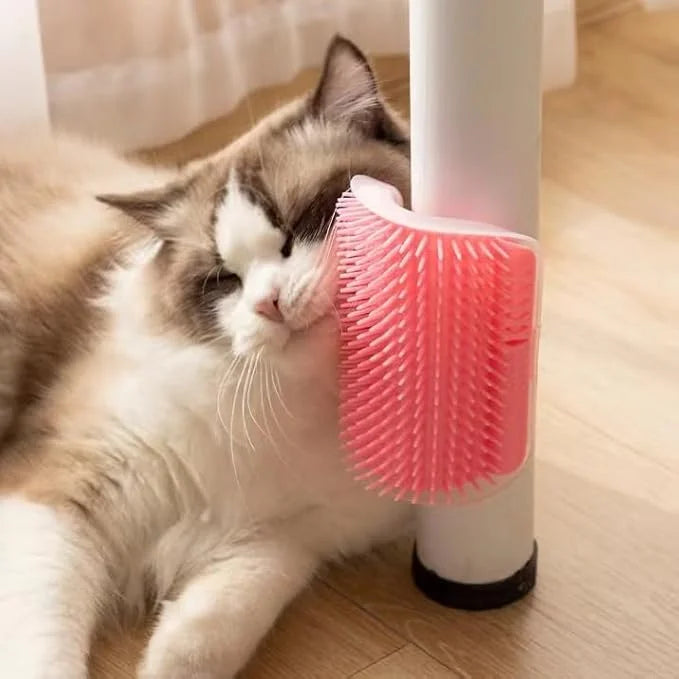 1Pcs Pet comb and Wall Corner Massage comb,for Dogs & Cats with Long & Short Stainless Steel Metal Teeth for Shedding and ...