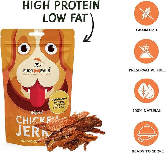 Original Chicken Jerky | High Protein Low Fat | Natural Treat for Dogs & Cats | Zero Preservative Human Grade Dog Treat | ...