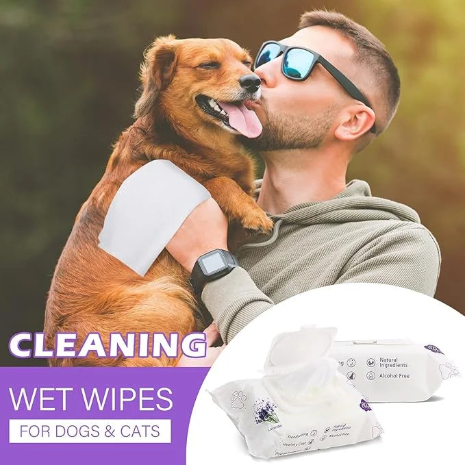Treela 10 Packs of 800 Dog Wipes Pet Wipes Cat Grooming Supplies for Paws, Butt, Ear, Skin, Eye, Body Cleaning Bath Stain ...