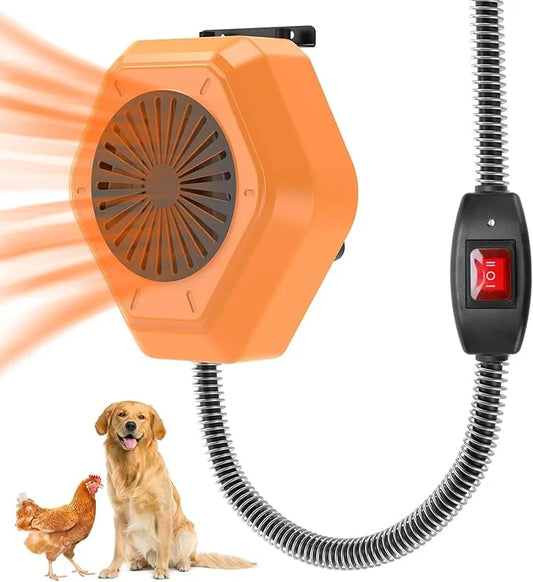 800W Dog House Heater, Wall Mount, 10ft Anti Bite Cord, Waterproof Control, Outdoor Pet Heater Warmer for Chicken Coop Ken...