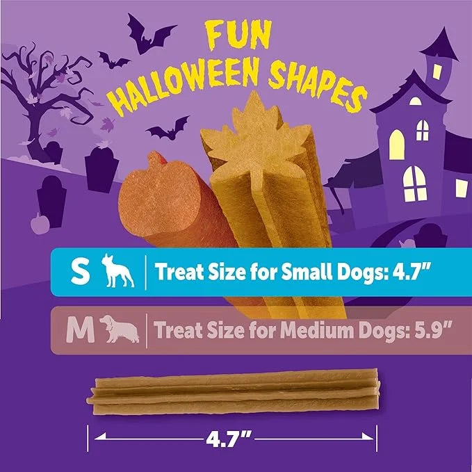 Whimzees by Wellness Halloween Natural Dental Chews for Dogs, Long Lasting Treats, Grain-Free, Freshens Breath, Small Bree...