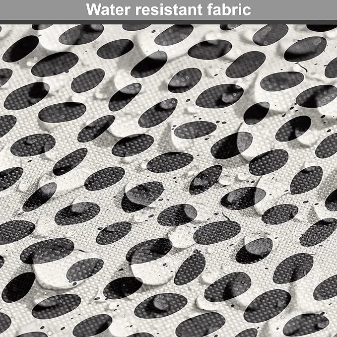 Lunarable Abstract Dog Crate Cover, Monochrome Grunge Pattern with Modern Round Shapes Print, Easy to Use Pet Kennel Cover...