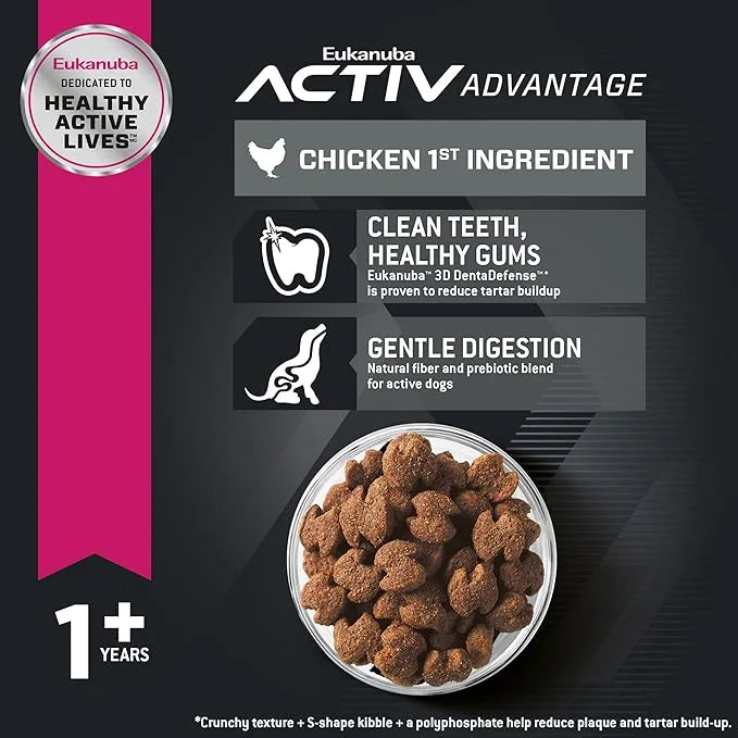 Eukanuba Adult Dry Medium Breed Dog Food, Dry Dog Food for Medium Dogs with Protein, DHA and Vitamins to Support a Healthy...
