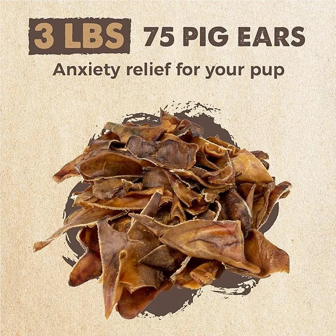 Mighty Paw Half Pig Ears for Dogs - All Natural Single Ingredient Pig Ear Treat - Better Than Rawhide Snacks for Puppies a...