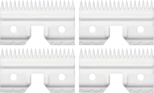 XCEL Ceramic Coarse Pet Replacement Cutter Blade Compatible with Fast-Feed, Andis, Oster A5, and Walh KM Series (4 Pack) -...
