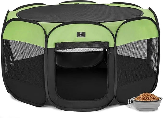 A4Pet Dog Playpen, Portable Pet Playpen, Foldable Dog Playpen Indoor/Outdoor - Ideal for Puppies, Kittens, and Small Anima...