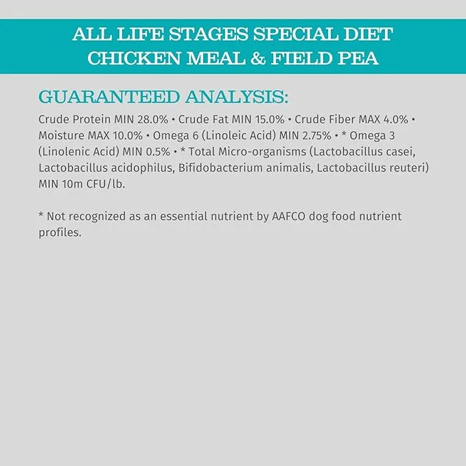 Blackwood Special Diet All Life Stages Dry Dog Food, 30Lb., Chicken Meal & Field Pea Recipe, with Superfood Ingredients, G...