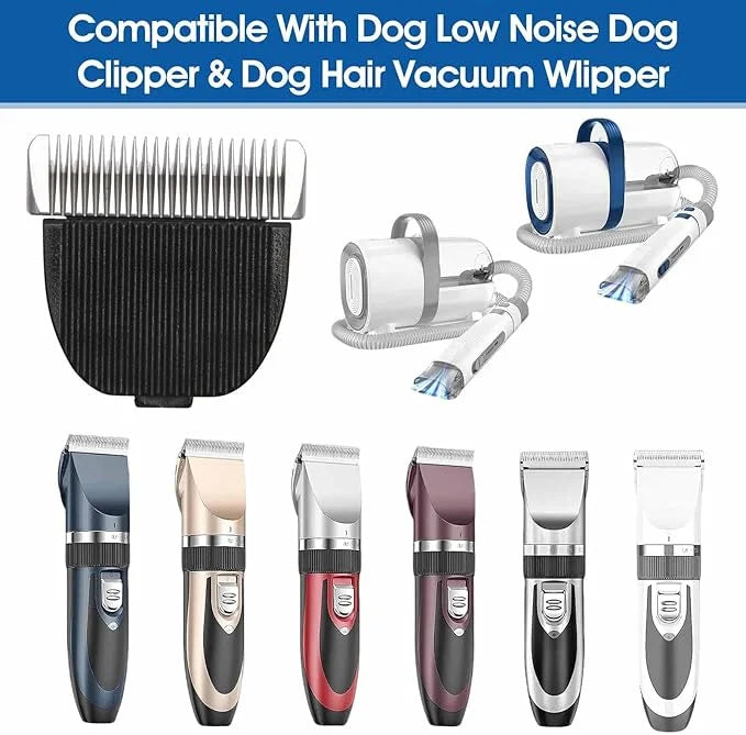 2 Pack Dog Grooming Replacement Blade Compatible with Oneisall Low Noise Dog Clippers, Dog Hair Vacuum Clipper Made of Cer...