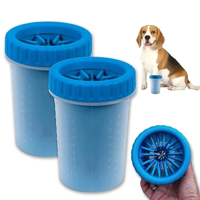 2 Pack Portable Dog Paw Cleaner, Washer, Buddy Muddy Pet Foot Cleaner for Medium Breed Dogs and Cats, Blue - Product Image