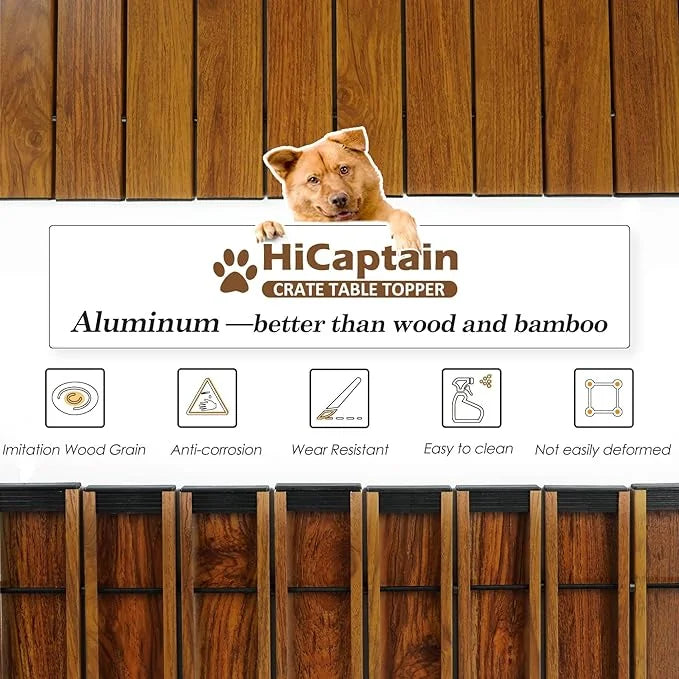 HiCaptain Pet Crate Table Topper – Foldable Wire Dog Kennel Topper Custom Pet Crate Table(XL, for 48 inch Crate) - Product...