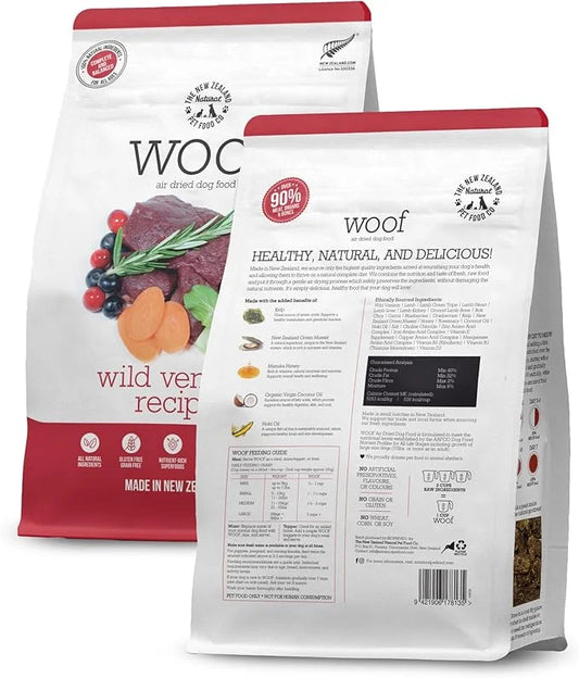 WOOF Air Dried Dog Bites -Venison Recipe Air Dried Dog Food,High Protein Venison Dog Food, Healthy Dog Food,26.5oz - Produ...