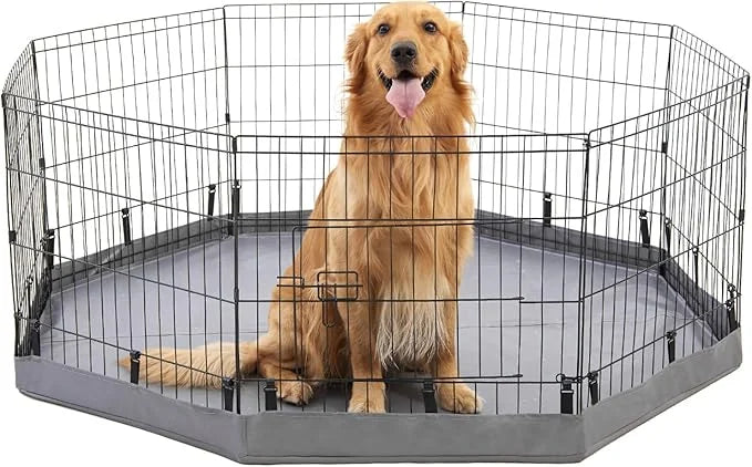 PJYuCien Dog Playpen Bottom Pad,Fits 24 Inch 8 Panels Regular Octagon Metal Exercise Pet Pen,Elastic Buckles Connections,G...