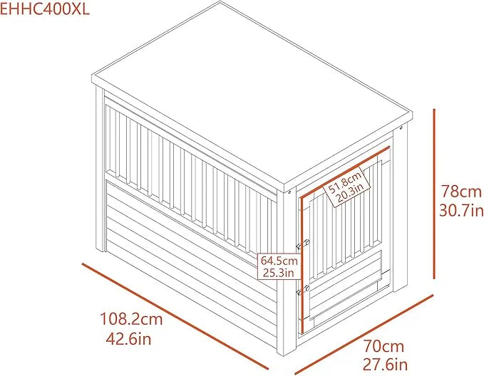 New Age Pet® ECOFLEX® Dog Crate End Table - Furniture-Style Pet Crate for Crate Trained Dogs - Stainless Steel Tubing & a ...