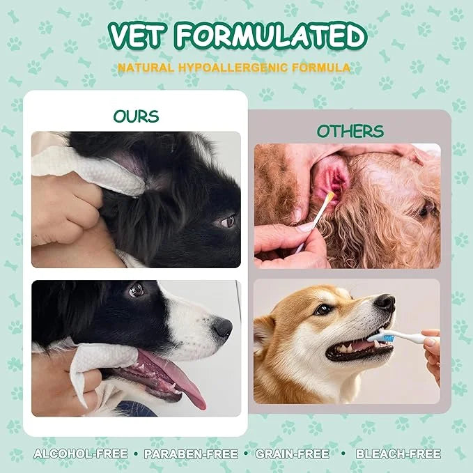 Pet Cleaning and Deodorizing Bathing Wipes for Dog and Cat, Extra ThickNourish Fur No-Rinse Grooming Wipes for Daily Care ...