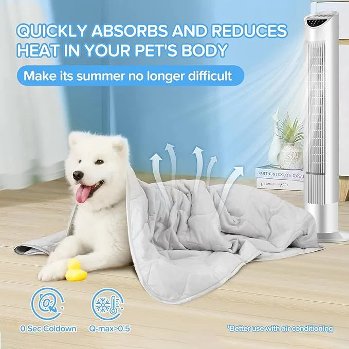 Rywell Cooling Mat for Dogs,Dog Cooling Mat Q-Max>0.5, Durable&Versatile with Cooling&Soft Surfaces for All Seasons,Protec...