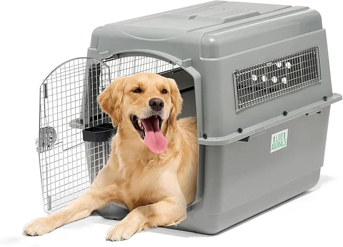 Petmate Sky Kennel - For Air and Travel, Airline Approved Dog Crate for Pets up 70-90 lbs, Heavy Duty Dog Kennel, Made in ...