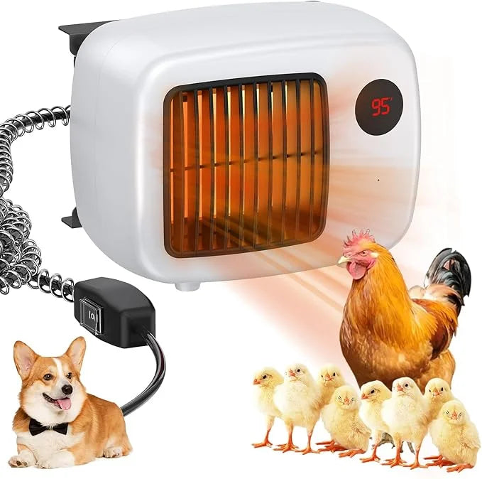 Dog House Heater, 300-600W Pet Heating for Dogs Chicken Coops Garage Greenhouse Gift for Farm Garden Lover, Anti Chew Cord...