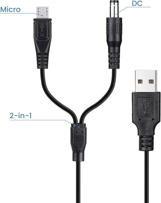 2-Pack Charger Cord for Bousnic Dog Shock Collar RS2A and RS2B, 2-in-1 Training Collar USB Charging Cable - Product Image