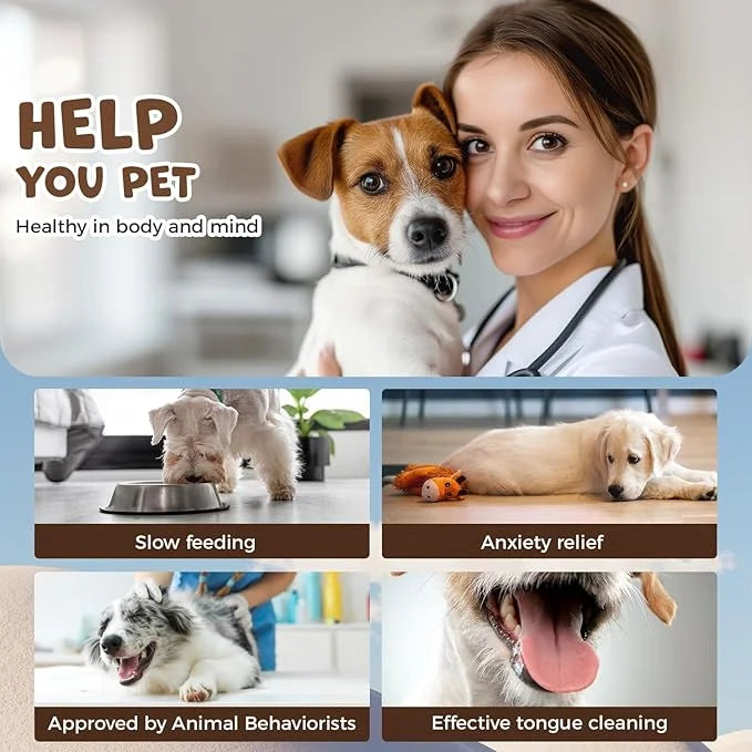 HOPET New Licking Mat for Dogs Crate, Interactive Large 7.1" Size Lick Mats for Boredom Relief & Anxiety Reduction, Soft &...