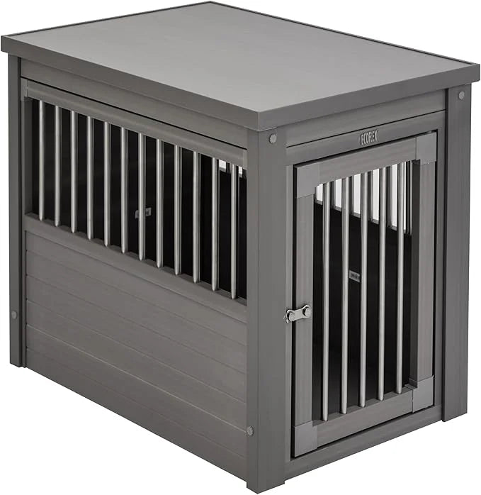 New Age Pet® ECOFLEX® Dog Crate Furniture End Table, Durable Wood-Plastic Composite, Stainless Steel Latch, Easy Assembly,...