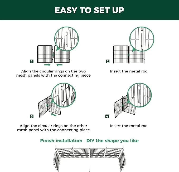 FXW Dog Playpen Storage Bag, Fits 32" H 8 Panels & Partition Connector, Fits for 24"/32" H Homeplus/Rollick/Instant Dog Pl...