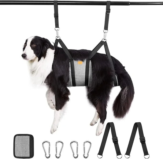 Ownpets Pet Grooming Hammock, Breathable Dog Grooming Hammock with Carabiners, Pet Grooming Harness Sling for Grooming, Ha...