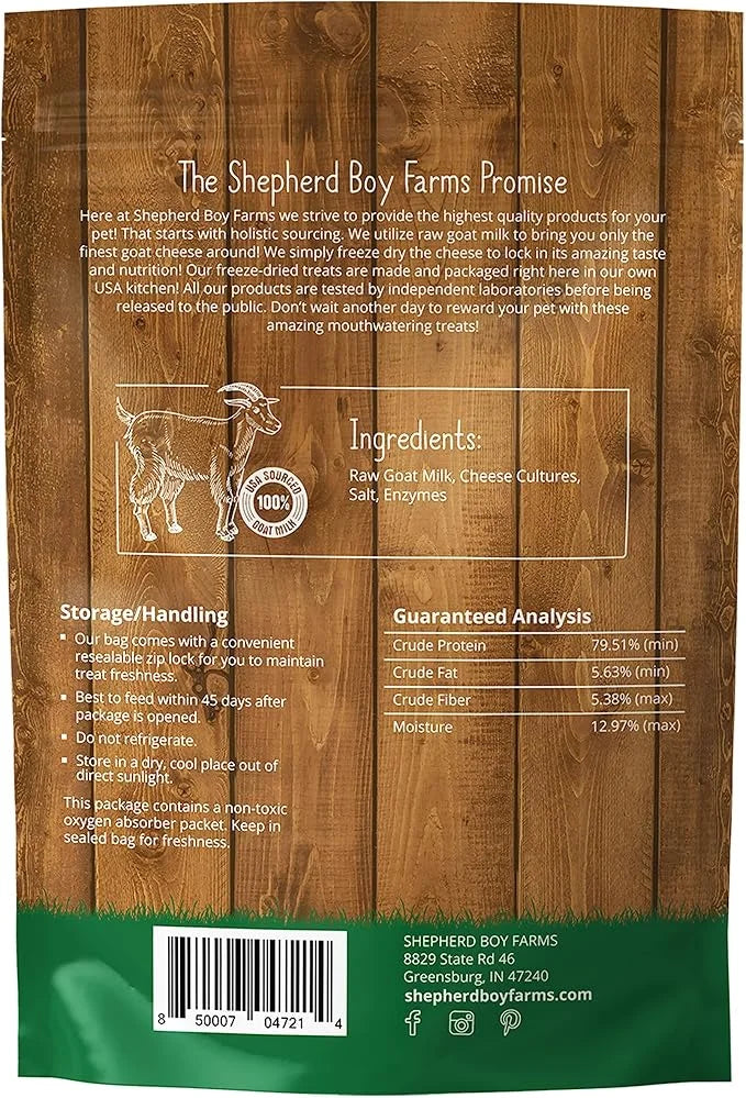 Freeze Dried Dog and Cat Treats, Goat Cheese, All Natural Single Ingredient Freeze-Dried Dog Treat & Dog Snacks, Made in U...