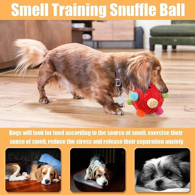 Dog Snuffle Ball-Interactive Puzzle Dog Toys Encourage Natural Foraging Skills Slow Feeder for Training and Stress Relief,...