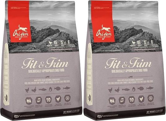Orijen 2 Pack of Fit & Trim Dog Food, 4.5 Pounds Each, Grain-Free Kibble Made in The USA - Product Image